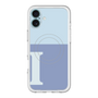 スリムプロテクションプレミアムケース with MagSafe［ オリジナル - initial two tone - I blue ］