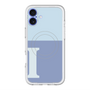 スリムプロテクションプレミアムケース with MagSafe［ オリジナル - initial two tone - I blue ］