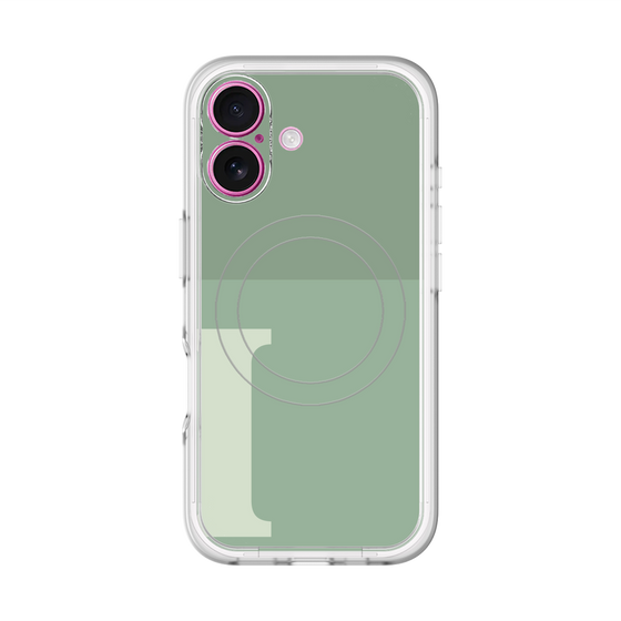 スリムプロテクションプレミアムケース with MagSafe［ オリジナル - initial two tone - I green ］