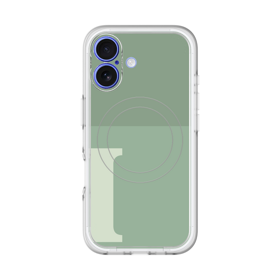 スリムプロテクションプレミアムケース with MagSafe［ オリジナル - initial two tone - I green ］