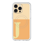 スリムプロテクションプレミアムケース with MagSafe［ オリジナル - initial two tone - J orange ］