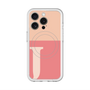 スリムプロテクションプレミアムケース with MagSafe［ オリジナル - initial two tone - J pink ］