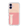 スリムプロテクションプレミアムケース with MagSafe［ オリジナル - initial two tone - J pink ］