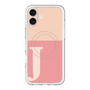 スリムプロテクションプレミアムケース with MagSafe［ オリジナル - initial two tone - J pink ］