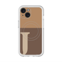 スリムプロテクションプレミアムケース with MagSafe［ オリジナル - initial two tone - J brown ］