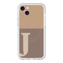 スリムプロテクションプレミアムケース with MagSafe［ オリジナル - initial two tone - J brown ］