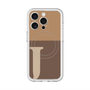 スリムプロテクションプレミアムケース with MagSafe［ オリジナル - initial two tone - J brown ］