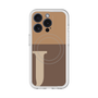スリムプロテクションプレミアムケース with MagSafe［ オリジナル - initial two tone - J brown ］