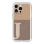 スリムプロテクションプレミアムケース with MagSafe［ オリジナル - initial two tone - J brown ］