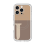スリムプロテクションプレミアムケース with MagSafe［ オリジナル - initial two tone - J brown ］