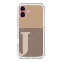 スリムプロテクションプレミアムケース with MagSafe［ オリジナル - initial two tone - J brown ］