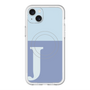スリムプロテクションプレミアムケース with MagSafe［ オリジナル - initial two tone - J blue ］