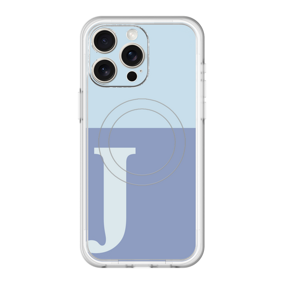 スリムプロテクションプレミアムケース with MagSafe［ オリジナル - initial two tone - J blue ］