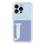 スリムプロテクションプレミアムケース with MagSafe［ オリジナル - initial two tone - J blue ］