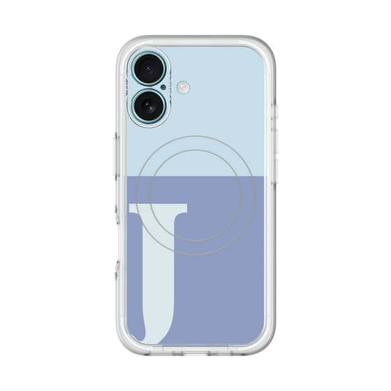 スリムプロテクションプレミアムケース with MagSafe［ オリジナル - initial two tone - J blue ］