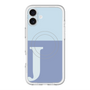 スリムプロテクションプレミアムケース with MagSafe［ オリジナル - initial two tone - J blue ］
