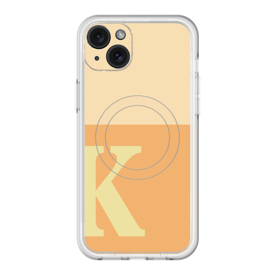 スリムプロテクションプレミアムケース with MagSafe［ オリジナル - initial two tone - K orange ］