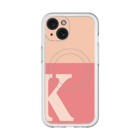 スリムプロテクションプレミアムケース with MagSafe［ オリジナル - initial two tone - K pink ］
