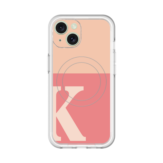 スリムプロテクションプレミアムケース with MagSafe［ オリジナル - initial two tone - K pink ］