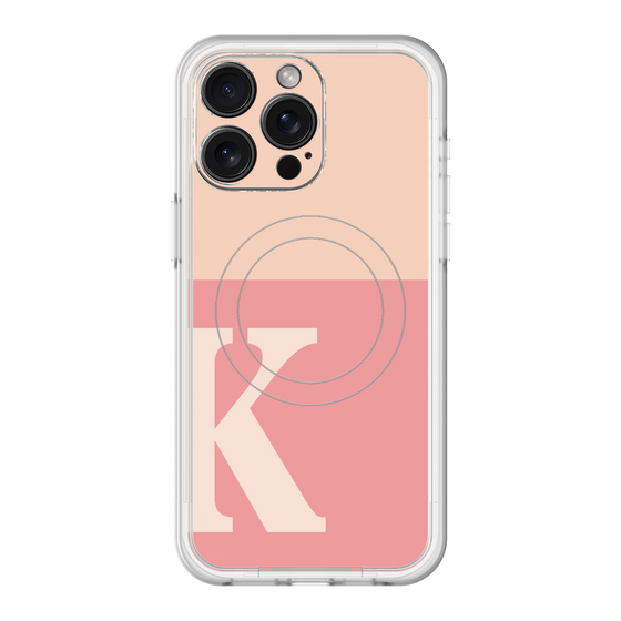 スリムプロテクションプレミアムケース with MagSafe［ オリジナル - initial two tone - K pink ］