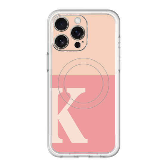 スリムプロテクションプレミアムケース with MagSafe［ オリジナル - initial two tone - K pink ］