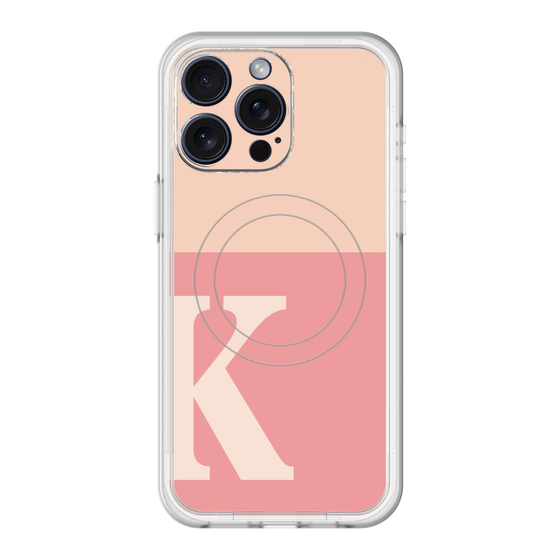 スリムプロテクションプレミアムケース with MagSafe［ オリジナル - initial two tone - K pink ］