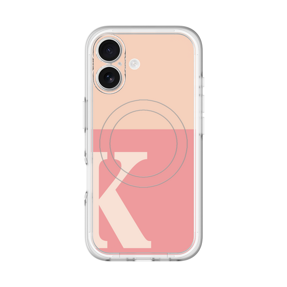 スリムプロテクションプレミアムケース with MagSafe［ オリジナル - initial two tone - K pink ］