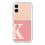 スリムプロテクションプレミアムケース with MagSafe［ オリジナル - initial two tone - K pink ］