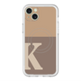 スリムプロテクションプレミアムケース with MagSafe［ オリジナル - initial two tone - K brown ］