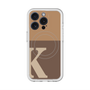 スリムプロテクションプレミアムケース with MagSafe［ オリジナル - initial two tone - K brown ］
