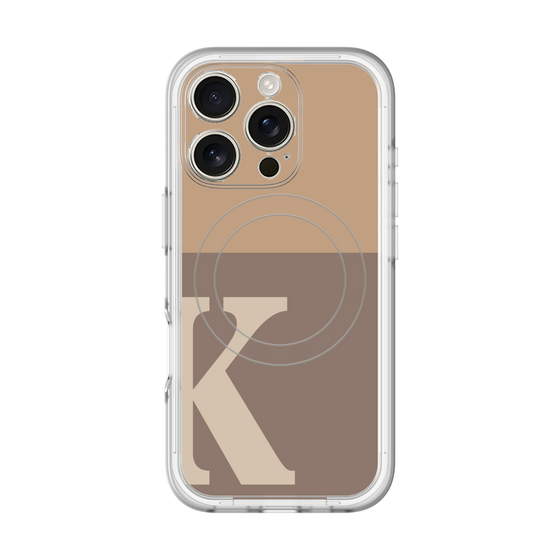 スリムプロテクションプレミアムケース with MagSafe［ オリジナル - initial two tone - K brown ］