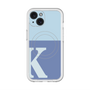 スリムプロテクションプレミアムケース with MagSafe［ オリジナル - initial two tone - K blue ］