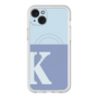 スリムプロテクションプレミアムケース with MagSafe［ オリジナル - initial two tone - K blue ］
