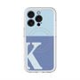 スリムプロテクションプレミアムケース with MagSafe［ オリジナル - initial two tone - K blue ］