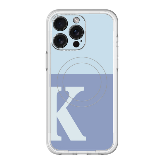 スリムプロテクションプレミアムケース with MagSafe［ オリジナル - initial two tone - K blue ］