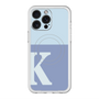 スリムプロテクションプレミアムケース with MagSafe［ オリジナル - initial two tone - K blue ］