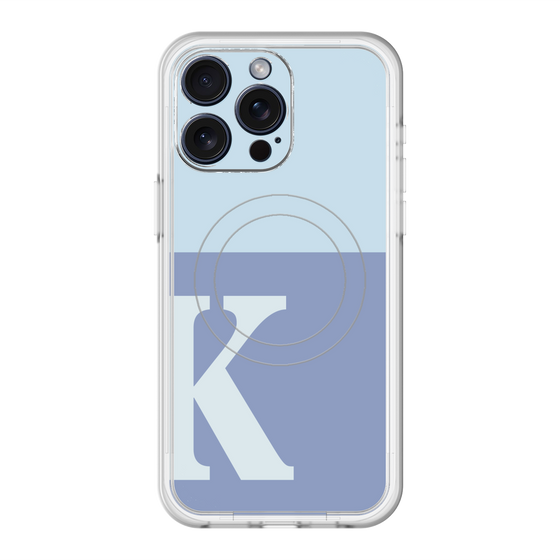 スリムプロテクションプレミアムケース with MagSafe［ オリジナル - initial two tone - K blue ］