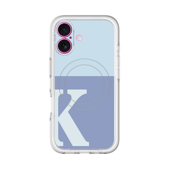 スリムプロテクションプレミアムケース with MagSafe［ オリジナル - initial two tone - K blue ］