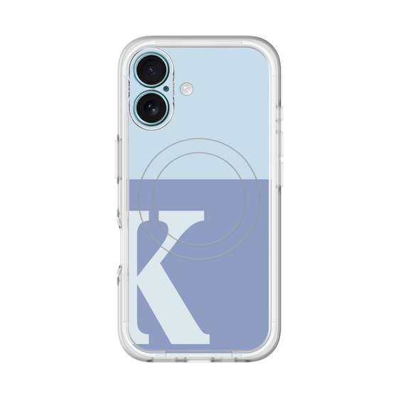 スリムプロテクションプレミアムケース with MagSafe［ オリジナル - initial two tone - K blue ］