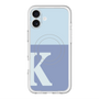 スリムプロテクションプレミアムケース with MagSafe［ オリジナル - initial two tone - K blue ］