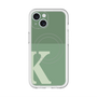 スリムプロテクションプレミアムケース with MagSafe［ オリジナル - initial two tone - K green ］