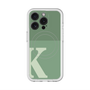 スリムプロテクションプレミアムケース with MagSafe［ オリジナル - initial two tone - K green ］