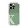 スリムプロテクションプレミアムケース with MagSafe［ オリジナル - initial two tone - K green ］