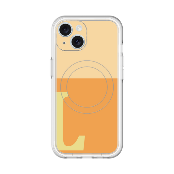 スリムプロテクションプレミアムケース with MagSafe［ オリジナル - initial two tone - L orange ］