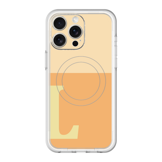 スリムプロテクションプレミアムケース with MagSafe［ オリジナル - initial two tone - L orange ］