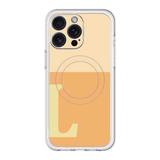 スリムプロテクションプレミアムケース with MagSafe［ オリジナル - initial two tone - L orange ］