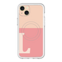 スリムプロテクションプレミアムケース with MagSafe［ オリジナル - initial two tone - L pink ］
