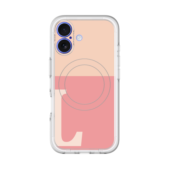 スリムプロテクションプレミアムケース with MagSafe［ オリジナル - initial two tone - L pink ］