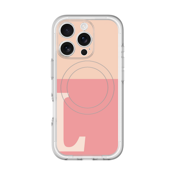 スリムプロテクションプレミアムケース with MagSafe［ オリジナル - initial two tone - L pink ］