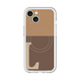 スリムプロテクションプレミアムケース with MagSafe［ オリジナル - initial two tone - L brown ］